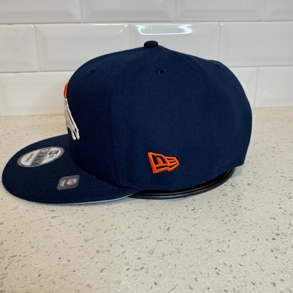 New Era NFL Denver Broncos 9FIFTY Snapback Hat Navy Orange White Logo Adjustable - Picture 2 of 6